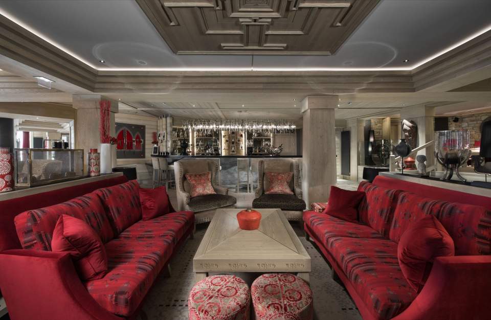 Lounge of Le 1856 bar at Le K2 Altitude in Courchevel
